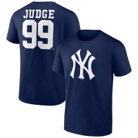 Футболка New York Yankees Aaron Judge Navy Player Icon Name & Number