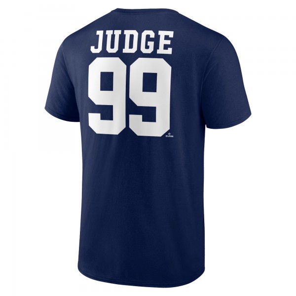 New York Yankees Aaron Judge Navy Player Icon Name & Number T-Shirt