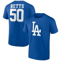 Футболка Los Angeles Dodgers Mookie Betts Royal Player Icon Name & Number