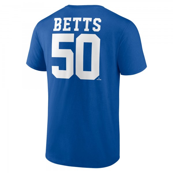 Los Angeles Dodgers Mookie Betts Royal Player Icon Name & Number T-Shirt