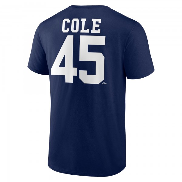 New York Yankees Gerrit Cole Navy Player Icon Name & Number T-Shirt