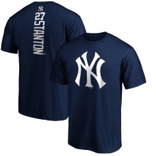 New York Yankees Giancarlo Stanton Navy Playmaker Name & Number T-Shirt