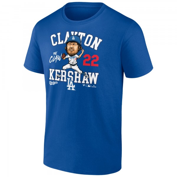 Los Angeles Dodgers Clayton Kershaw Royal Caricature T-Shirt