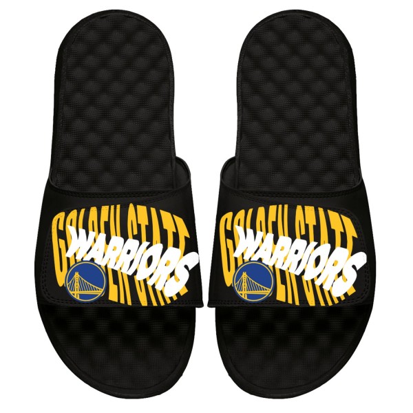 Шлепки Golden State Warriors ISlide Youth Warped - Black