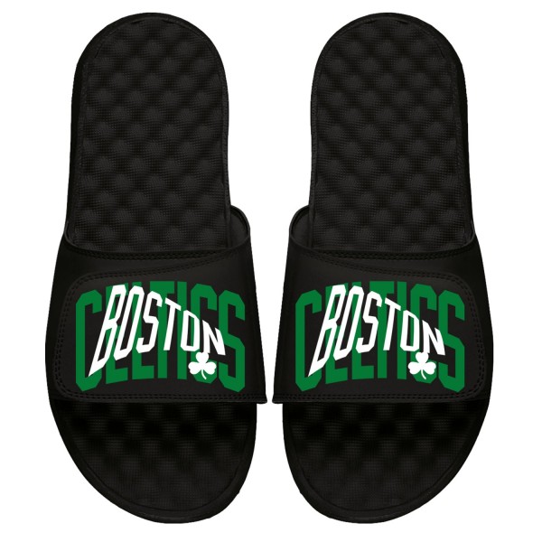 Шлепки Boston Celtics ISlide Warped - Black