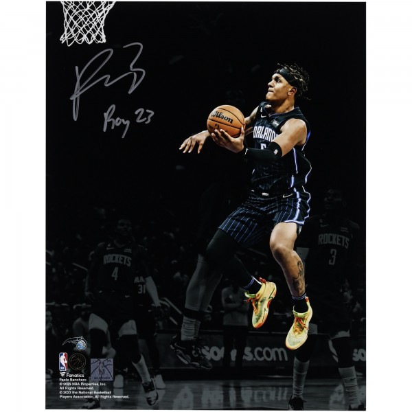 Paolo Banchero Orlando Magic Autographed Fanatics Authentic 11 x 14 Spotlight Photograph with ROY 23 Inscription
