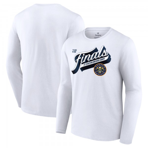 Футболка с длинным рукавом Denver Nuggets 2023 Western Conference Champions Locker Room Authentic - White
