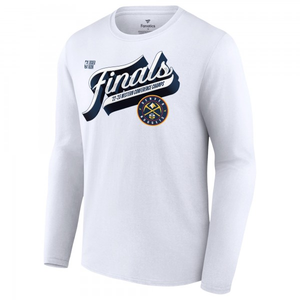 Футболка с длинным рукавом Denver Nuggets 2023 Western Conference Champions Locker Room Authentic - White