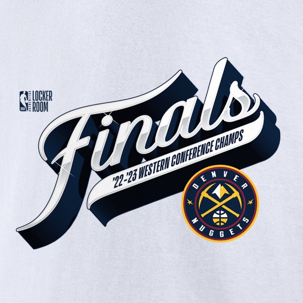 Футболка Denver Nuggets 2023 Western Conference Champions Locker Room Authentic - White