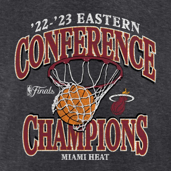 Футболка Miami Heat 2023 Eastern Conference Champions Pass Hoops - Heather Charcoal