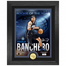 Orlando Magic Paolo Banchero Highland Mint 13 x 16 2023 Rookie Of The Year Bronze Coin Photo Mint