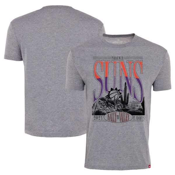 Футболка Phoenix Suns Sportiqe Unisex 2023 NBA Playoffs Rally The Valley Tri-Blend - Heather Gray