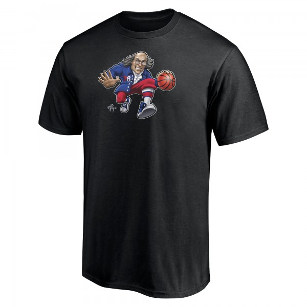 Philadelphia 76ers Black Midnight Mascot T-Shirt