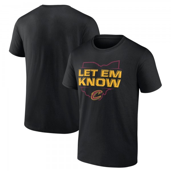 Cleveland Cavaliers Black Hometown Collection Let Em Know T-Shirt