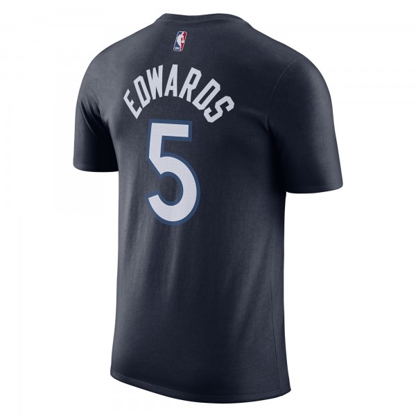 Футболка Anthony Edwards Minnesota Timberwolves Nike Icon 2022/23 Name & Number - Navy