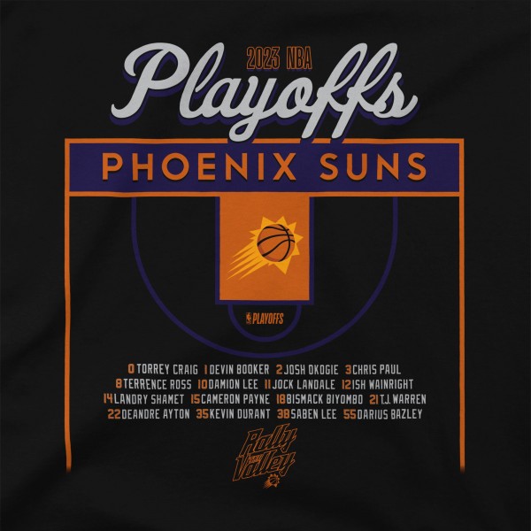 Футболка Phoenix Suns Stadium Essentials Unisex 2023 NBA Playoffs Roster - Black