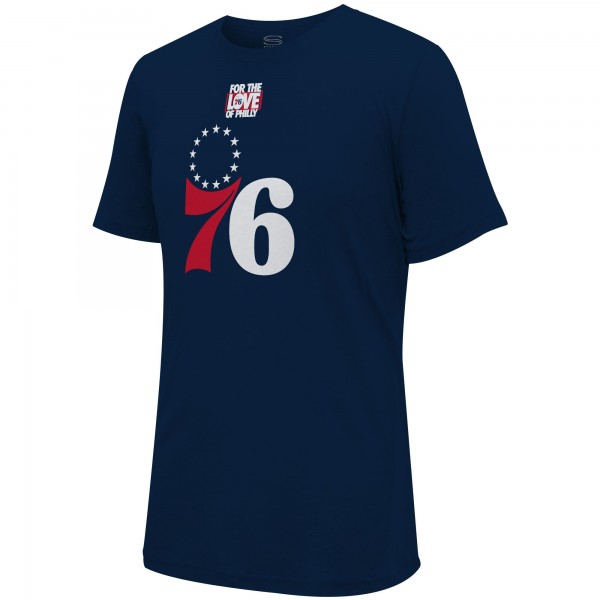 Футболка Philadelphia 76ers Stadium Essentials Unisex 2023 NBA Playoffs Roster - Navy