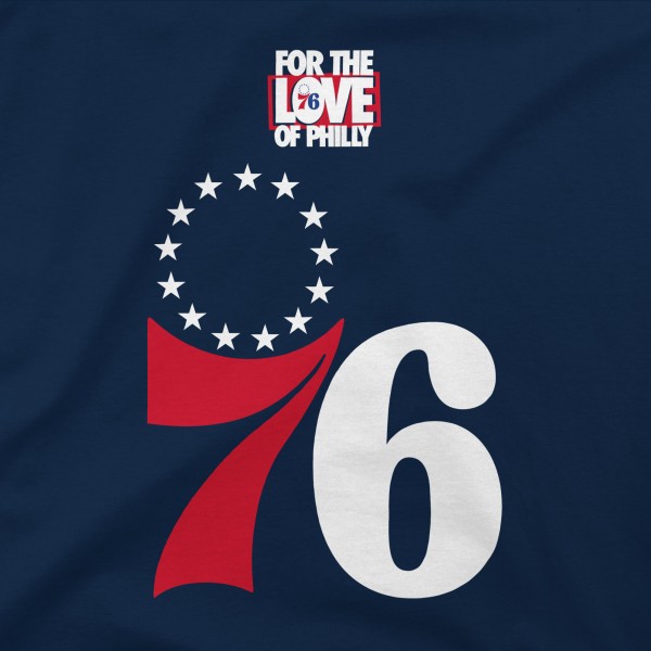 Футболка Philadelphia 76ers Stadium Essentials Unisex 2023 NBA Playoffs Roster - Navy