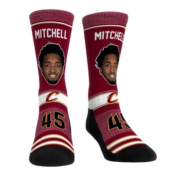 Три пары носков Donovan Mitchell Cleveland Cavaliers Rock Em Unisex Player Crew