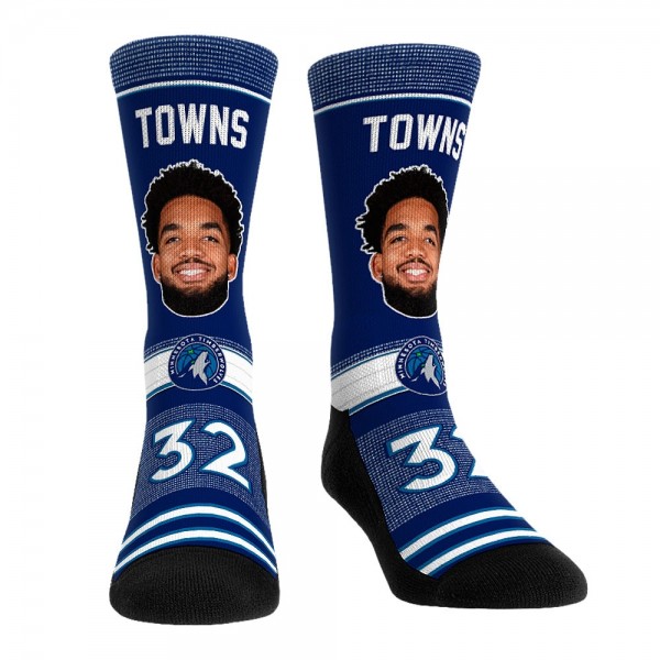 Три пары носков Karl-Anthony Towns Minnesota Timberwolves Rock Em Unisex Player Crew