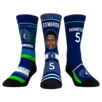 Три пары носков Anthony Edwards Minnesota Timberwolves Rock Em Youth Player Crew