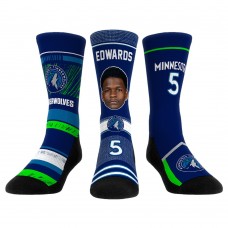 Три пары носков Anthony Edwards Minnesota Timberwolves Rock Em Youth Player Crew