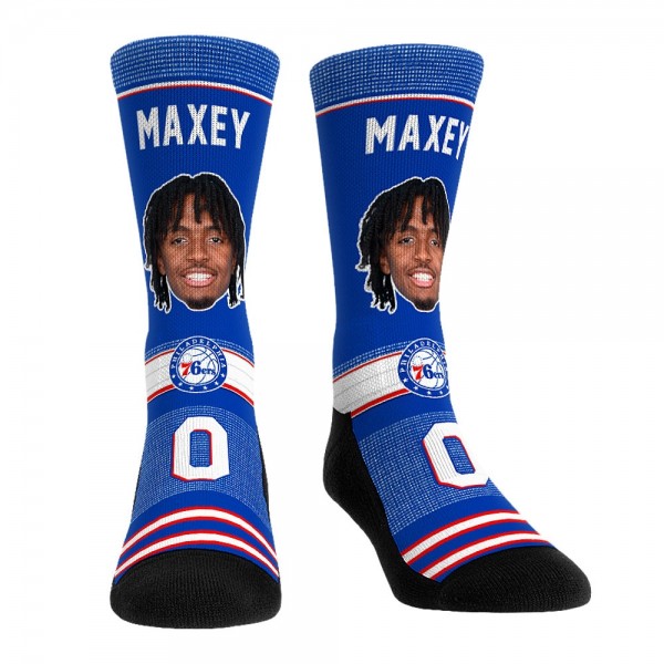 Три пары носков Tyrese Maxey Philadelphia 76ers Rock Em Youth Player Crew