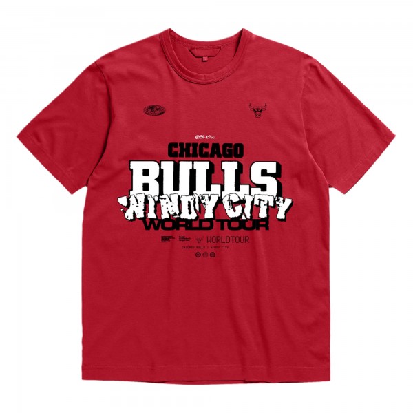 Футболка Chicago Bulls Bleacher Report x Mitchell & Ness Unisex World Tour - Red