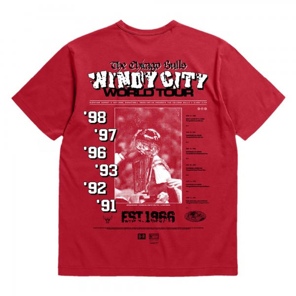 Футболка Chicago Bulls Bleacher Report x Mitchell & Ness Unisex World Tour - Red