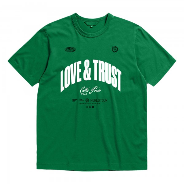 Футболка Boston Celtics Bleacher Report x Mitchell & Ness Unisex World Tour - Kelly Green