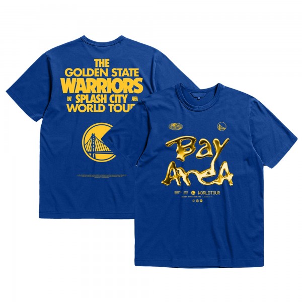 Футболка Golden State Warriors Bleacher Report x Mitchell & Ness Unisex World Tour - Royal