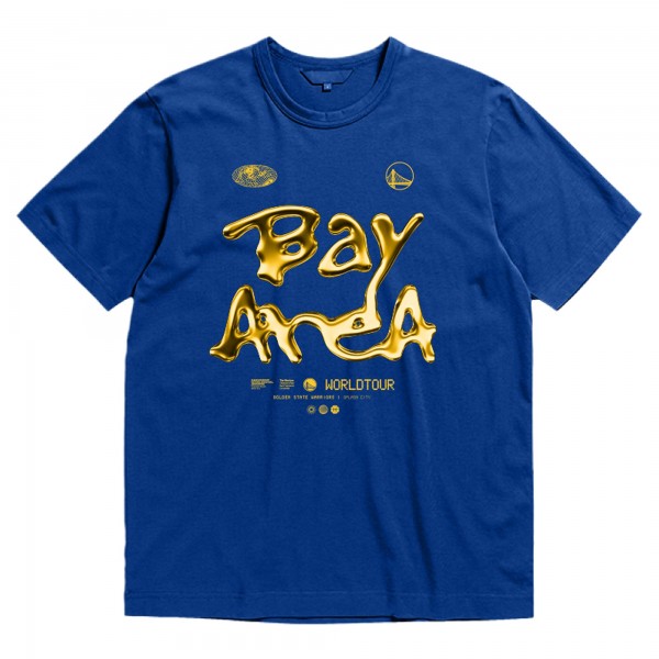 Футболка Golden State Warriors Bleacher Report x Mitchell & Ness Unisex World Tour - Royal