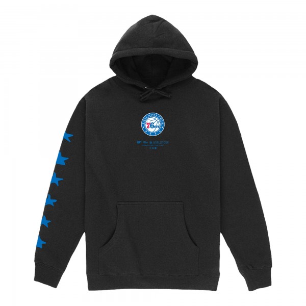 Unisex Philadelphia 76ers Bleacher Report x Mitchell & Ness Black World Tour Pullover Hoodie