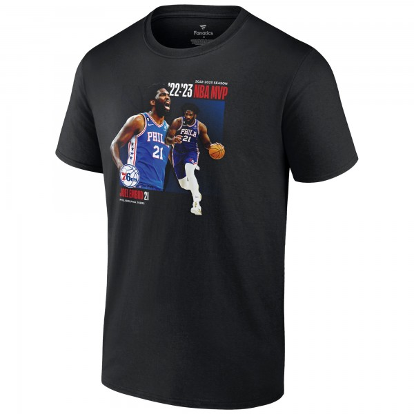 Футболка Joel Embiid Philadelphia 76ers 2023 NBA MVP Award Time Out - Black