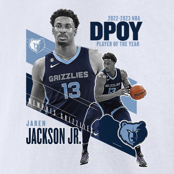 Футболка Jaren Jackson Jr. Memphis Grizzlies 2023 NBA Defensive Player of the Year Reverse - White