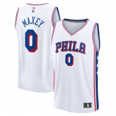 Джерси Philadelphia 76ers Tyrese Maxey Fanatics White Fast Break Replica Player - Association Edition