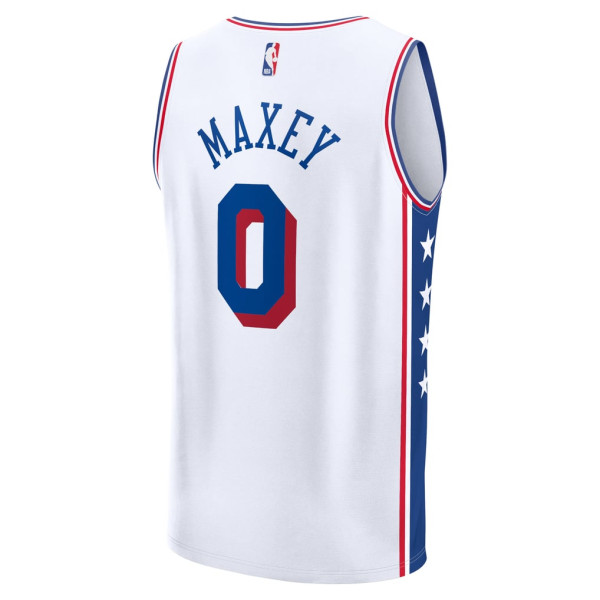 Джерси Philadelphia 76ers Tyrese Maxey Fanatics White Fast Break Replica - Association Edition