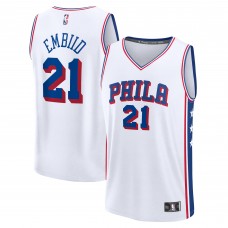 Джерси Philadelphia 76ers Joel Embiid Fanatics White Fast Break Replica Player - Association Edition