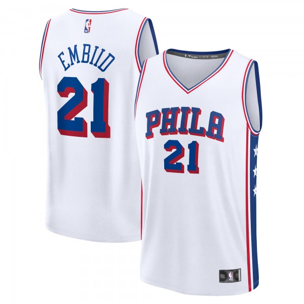Джерси Philadelphia 76ers Joel Embiid Fanatics White Fast Break Replica Player - Association Edition