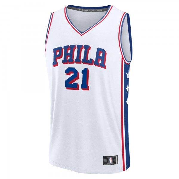 Джерси Philadelphia 76ers Joel Embiid Fanatics White Fast Break Replica Player - Association Edition