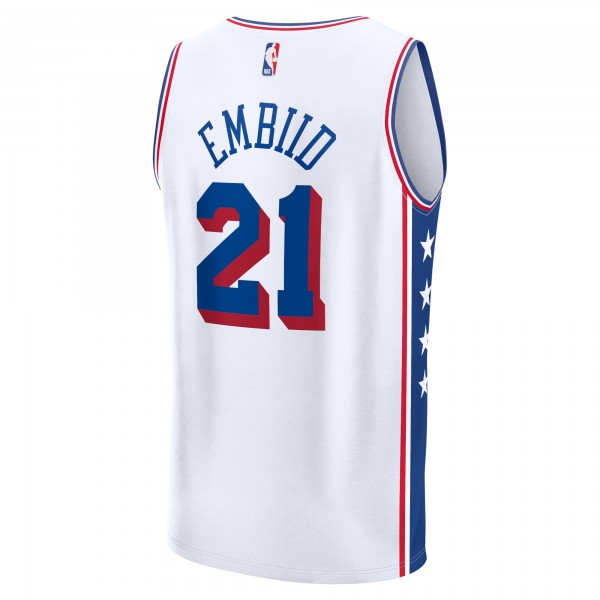 Джерси Philadelphia 76ers Joel Embiid Fanatics White Fast Break Replica Player - Association Edition