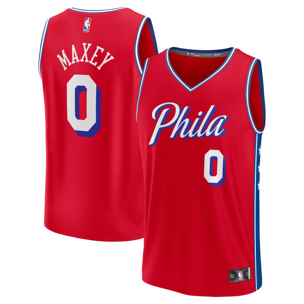 Подростковая Philadelphia 76ers Tyrese Maxey Fanatics Red Fast Break Jersey - Statement Edition