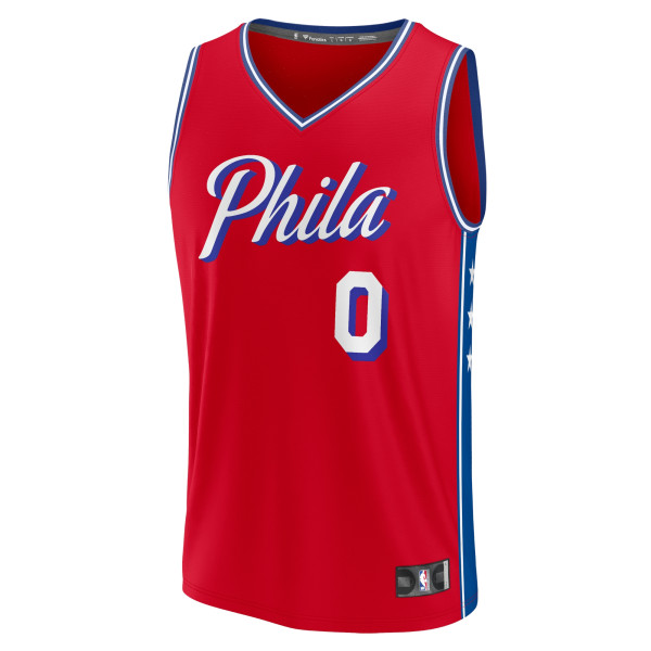 Подростковая Philadelphia 76ers Tyrese Maxey Fanatics Red Fast Break Jersey - Statement Edition