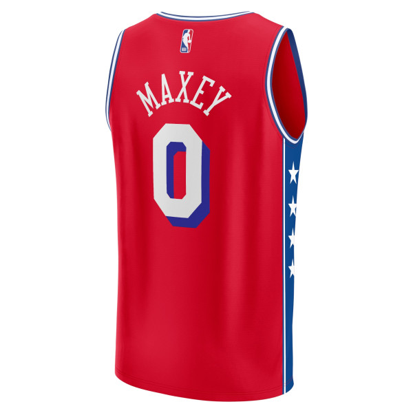 Подростковая Philadelphia 76ers Tyrese Maxey Fanatics Red Fast Break Jersey - Statement Edition