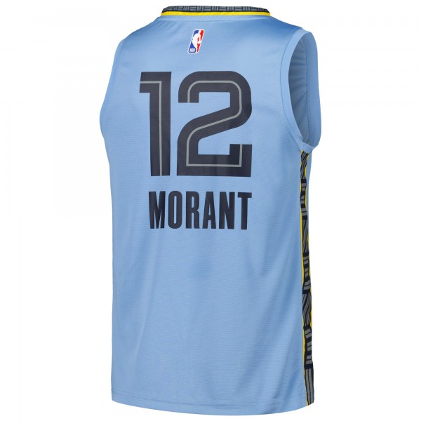 Игровая форма  Ja Morant Memphis Grizzlies Fast Break Replica Player - Statement Edition - Light Blue
