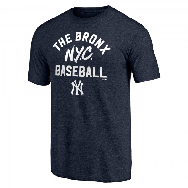 New York Yankees Heather Navy Hometown Collection NYC Tri-Blend T-Shirt