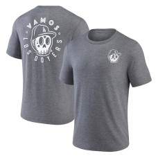 Los Angeles Dodgers Heather Gray Hometown Collection Sugar Skull Tri-Blend T-Shirt