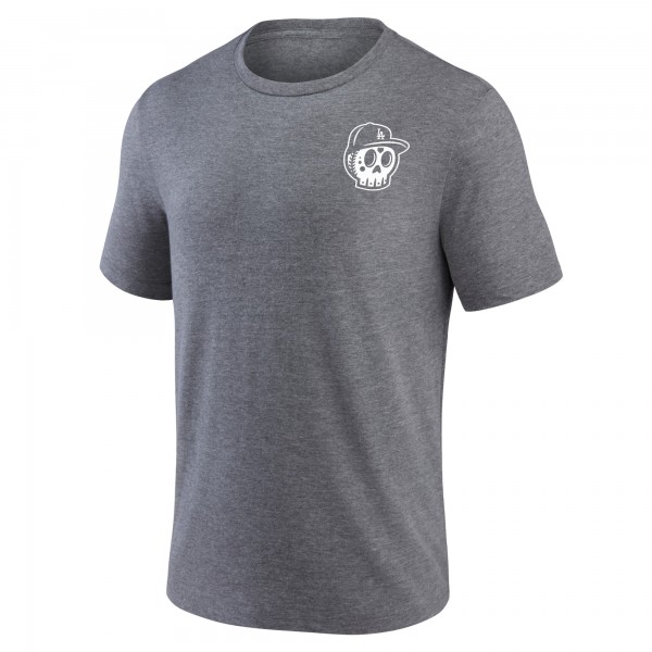 Los Angeles Dodgers Heather Gray Hometown Collection Sugar Skull Tri-Blend T-Shirt