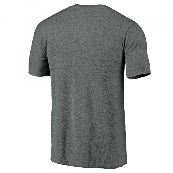 New York Yankees Heather Gray Cooperstown Collection Logo Tri-Blend T-Shirt