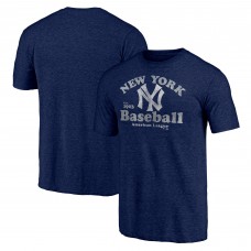 New York Yankees Heather Navy Cooperstown Collection Our Game Tri-Blend T-Shirt
